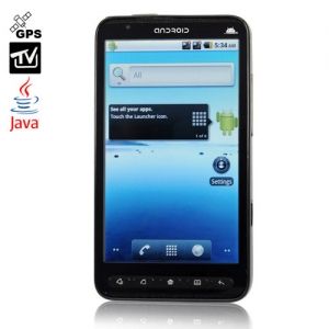 Quad Band Dual SIM Dual Standby TV GPS JAVA Android 2.2 256M