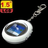 Mini 1.5inch LCD Digital Photo Frame Keychain Branco