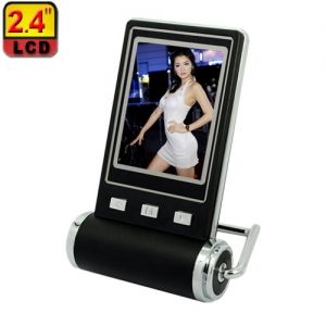 2.4inch LCD Digital Photo Frame com Relógio Preto